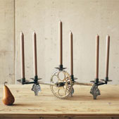 Recycled Bicycle Candelabra