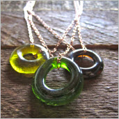 Multi-Pendant Recycled Glass Necklace