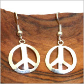 Silver Peace Symbol Earrings
