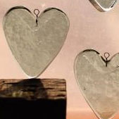 Recycled Glass Heart Ornament