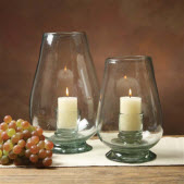 Recycled Glass Tulip Hurricane