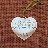 Joy Heart Holiday Ornament