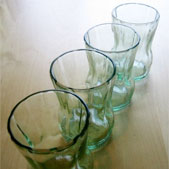 Recycled Glass Coca Cola Juice Glass