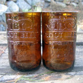 Recycled Glass Root Beer Juice Glass